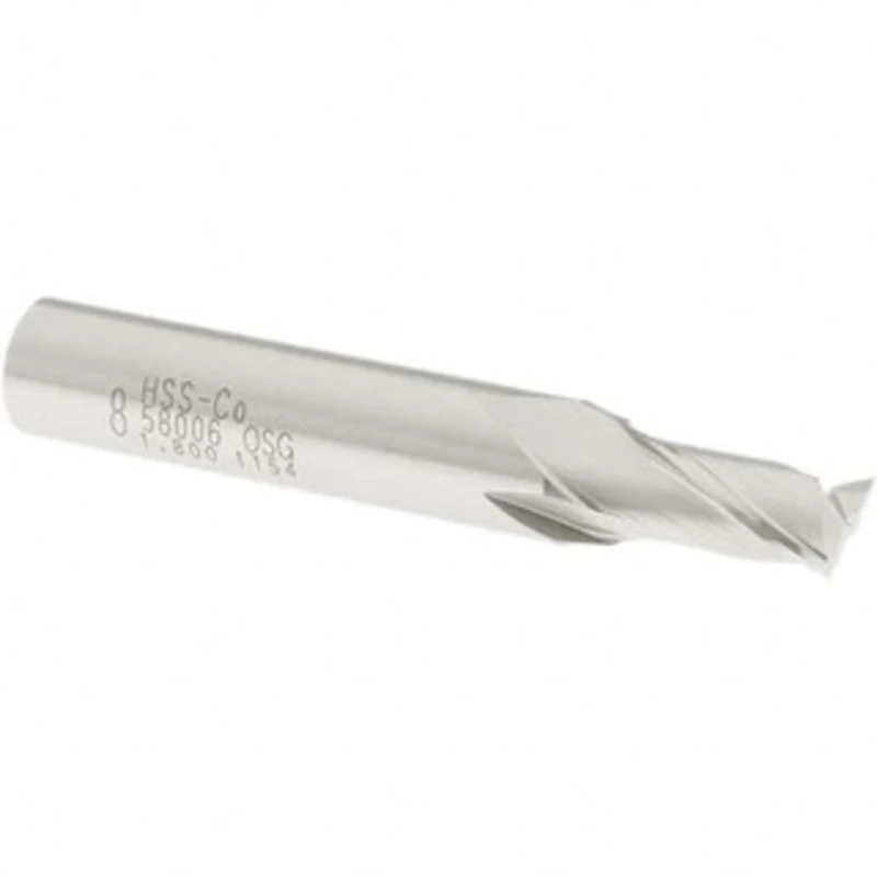 KYOCERA SGS 5 per Side 1/8 Small End Diam 3/4 LOC 3-Flute Solid Carbide Tapered Square End Mill TiN Finish, 1/4 Shank...